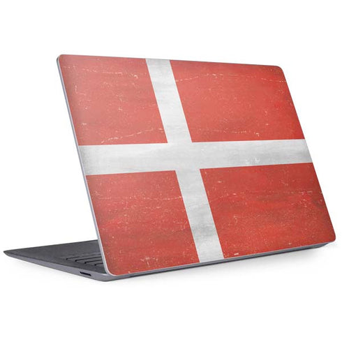 Denmark Flag Distressed Surface Laptop 3 13.5in Skin